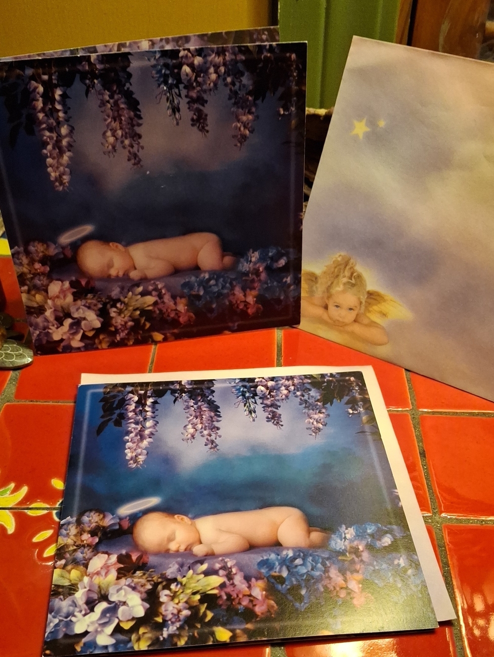 Leanin' Tree CONGRATS BABY "SWEET DREAMS" by VALERIE TABOR SMITH 2 SQ CARDS &ENV